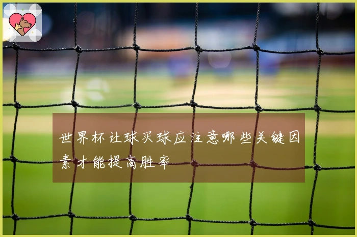 世界杯让球买球应注意哪些关键因素才能提高胜率